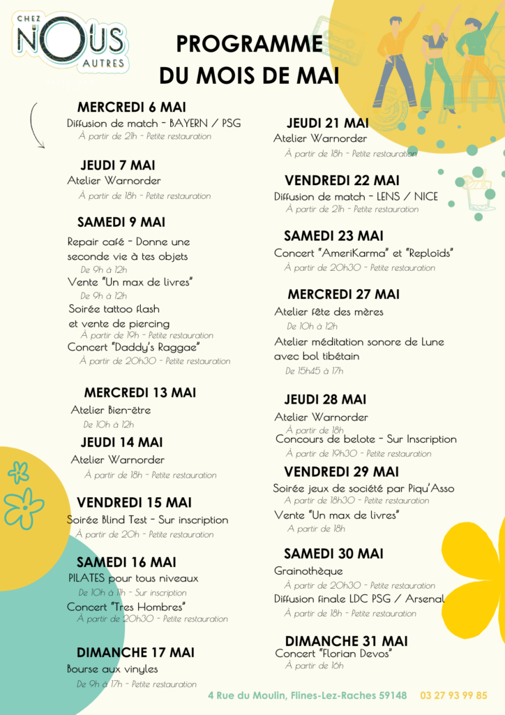 Programme mai Chez Nous Autres