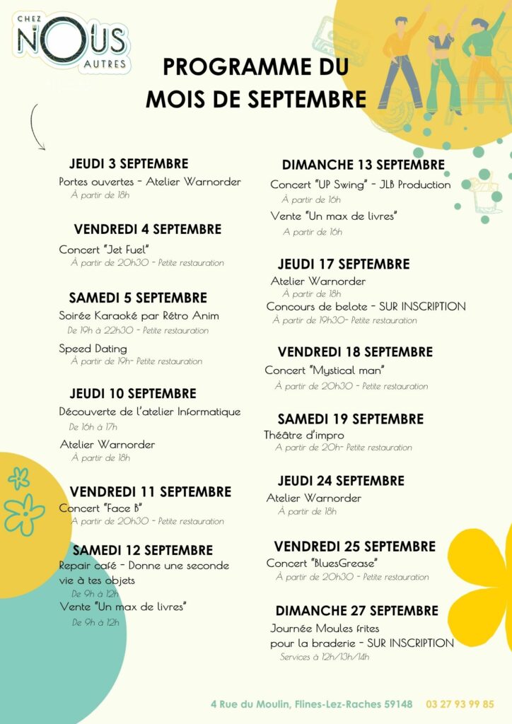 Programme mois de septembre