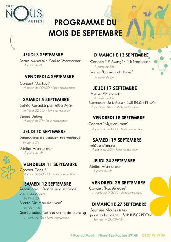 événements chez nous autres à la rentrée